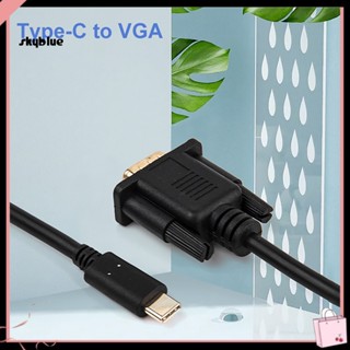 [Sy] อะแดปเตอร์แปลงสายเคเบิ้ล HD USB31 Type-C ตัวผู้ เป็น VGA 1080P สําหรับมอนิเตอร์