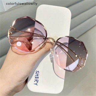 Colorfulswallowfly แว่นตากันแดด ไล่โทนสี ตัดแสง Uv400 แฟชั่น สําหรับผู้หญิง 2021