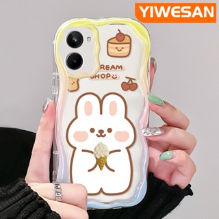 เคสใส แบบนิ่ม ลายการ์ตูนกระต่าย ไอศกรีม กันกระแทก สําหรับ Realme 10