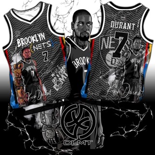 เสื้อกีฬาแขนสั้น ลายทีม NBA x MECHA KEVIN DURANT BROOKLYN DLMT079