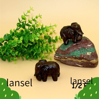 Lansel รูปปั้นช้างไม้ธรรมชาติ แกะสลัก สําหรับตกแต่งบ้าน สวน 1/2 ชิ้น