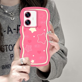 เคสโทรศัพท์มือถือ TPU ลายดาว สีชมพู สําหรับ Realme C53 C55 10 C30 C31 C33 C35 C21Y C25Y C11 2021 C15 C25 C17 C12 C3 C2 8i 7i 5 5i 6i 7 Pro Narzo 50A Prime 20 Pro HOSTR