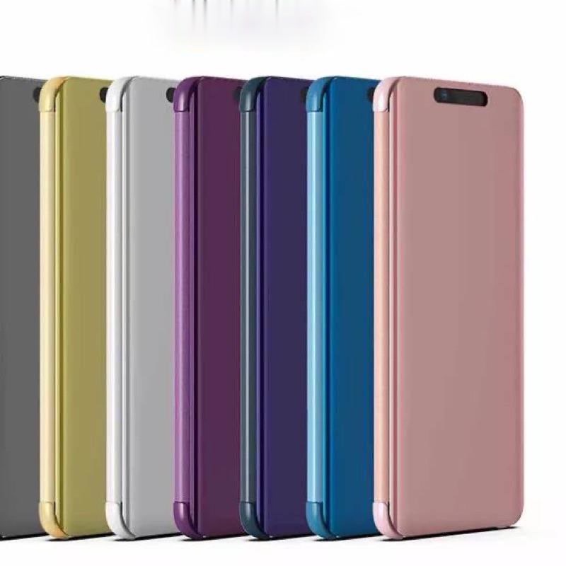 เคสฝาพับเงา Samsung Galaxy A80: clear view cover เคสปิดเปิด เคสเงากระจก