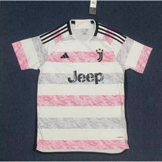 พร้อมส่ง!!! เสื้อกีฬาแขนสั้น ลายทีมชาติฟุตบอล Juventus 2023-24 ชุดเยือน