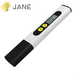 Jane เครื่องทดสอบคุณภาพน้ําดิจิทัล 0-9990ppm 2%-3% TDS พลาสติก สีขาว 1ppm ระยะวัด 0-9990ppm ไฮโดรโปนิกส์