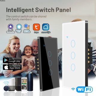 Tuya Wifi Smart Sword แผงกระจกสัมผัสหน้าจอเรา 1/2/3/4 Gang Light Switch ทำงานร่วมกับ Smart Life Alexa Google Aube