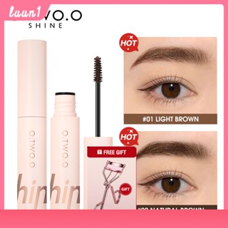 O.two.o มาสคาร่าคิ้วกันน้ำ Brow Gel Smudge Proof 4 สี Natural Dark Brown Color Brow Tint+eyelash Curler cod