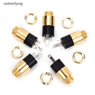 Nf แจ็คซ็อกเก็ตสเตอริโอ ตัวเมีย PJ392 3.5 มม. 3.5 สีทอง 5 ชิ้น nobleflying