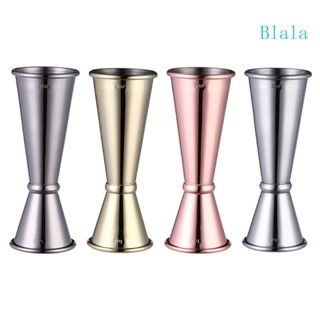 Blala ถ้วยผสมค็อกเทล สเตนเลส แบบสองหัว พร้อมสเกล สําหรับบ้าน บาร์ ปาร์ตี้