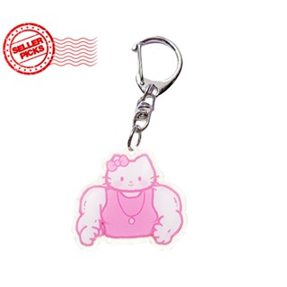 พวงกุญแจ จี้การ์ตูนอนิเมะ Hello Kitty Sanrio Muscle Serie เหมาะกับของขวัญ สําหรับห้อยกระเป๋า O7H8