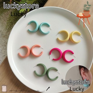 Lucky ต่างหู รูปตัว C ของขวัญเครื่องประดับ สําหรับผู้หญิง