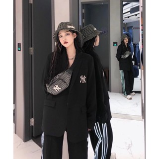 ม. เกาหลี ม. เกาหลี เสื้อสูทเบลเซอร์ คอปก ปักลายตัวอักษร N.Y ขนาดเล็ก สไตล์คลาสสิก เหมาะกับฤดูใบไม้ร่วง สําหรับผู้ชาย และผู้หญิง 2021