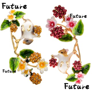 Future เข็มกลัด รูปกระรอกน้อยน่ารัก เครื่องประดับ สําหรับของขวัญ 2 ชิ้น