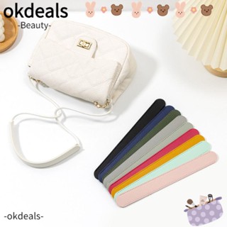 Okdeals สายคล้องกระเป๋า หนัง PU ปรับได้ คุณภาพสูง กันลื่น แบบเปลี่ยน สีพื้น สําหรับผู้หญิง 2 ชิ้น