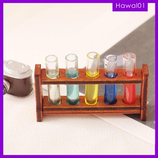 [Hawal] หลอดทดลองจิ๋ว 12TH พร้อมที่วาง สําหรับบ้านตุ๊กตา BJD