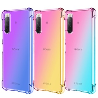 เคสโทรศัพท์มือถือแบบนิ่ม TPU ใส กันกระแทก แต่งไล่โทนสี สําหรับ Sony Xperia 1 V Xperia 10 V Xperia 5 V