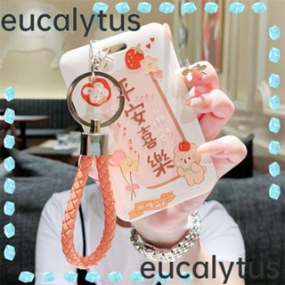 Eucalytus1 กระเป๋าใส่บัตรเครดิต พลาสติก ลายการ์ตูน สําหรับนักเรียน