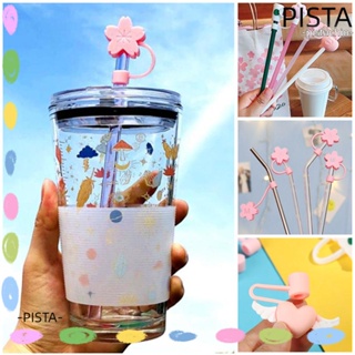 Pista 1 ชิ้น ซิลิโคน ฟาง ปลั๊ก สร้างสรรค์ สาด ป้องกัน ปลายหลอด อุปกรณ์เสริมถ้วย