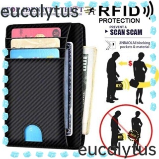 Eucalytus1 RFID กระเป๋าสตางค์ คาร์บอนไฟเบอร์ ใส่บัตรเครดิตได้