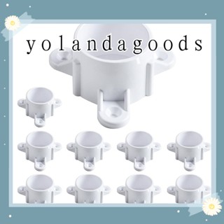 Yola ฝาครอบขาโต๊ะ PVC สีขาว ติดตั้งง่าย 1 นิ้ว สําหรับขาโต๊ะเก้าอี้ American SCH40 10 ชิ้น