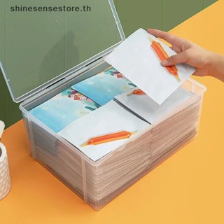 Shine กล่องลิ้นชักเก็บเครื่องสําอาง หน้ากากอนามัย แบบใส กันฝุ่น