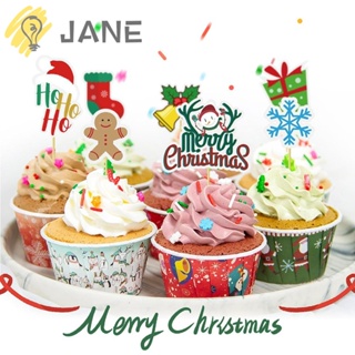 Jane ม้วนซานตาคลอส สโนว์แมน สุขสันต์วันคริสต์มาส สําหรับตกแต่งบ้าน DIY