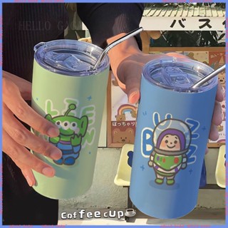 🥤Animation Peripheral Limited Water Cup🥤 กระติกน้ําร้อน สเตนเลส ลายการ์ตูน สามตา แบบพกพา สําหรับออฟฟิศ