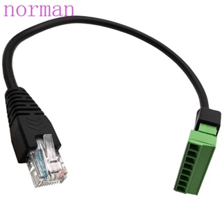 Norman RJ45 สายเคเบิลเชื่อมต่อเครือข่ายอีเธอร์เน็ต ตัวผู้ เป็น 8 Pin ตัวผู้ RJ45