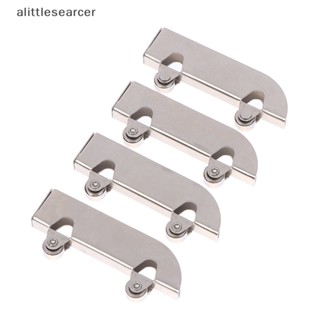 Alittlesearcer แคลมป์ล้อเลื่อนกระจก เหล็ก 5 มม. 4 ชิ้น EN