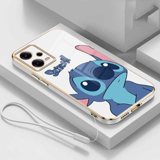 เคสโทรศัพท์มือถือ ซิลิโคนนิ่ม ขอบตรง ลายมอนสเตอร์ Stitch ตลก สําหรับ Xiaomi Redmi Note 12 5G 12 Pro+Plus 5G Note 12S Note12 Pro+Plus 5G