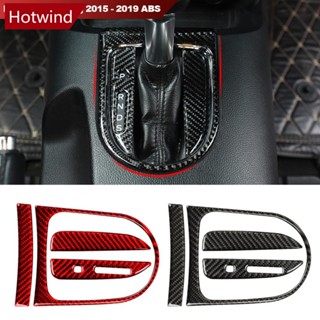 Hotwind ชุดกรอบครอบกล่องเกียร์รถยนต์ คาร์บอนไฟเบอร์ สําหรับ Ford Mustang 2015-2019 ABS A7Z9 4 ชิ้น