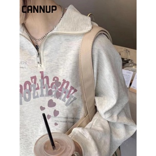 Cannup เสื้อผ้าผู้ญิง แขนยาว เสื้อฮู้ด คลุมหญิง สไตล์เกาหลี แฟชั่น A28J138