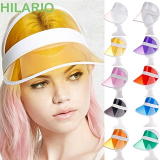 Hilario หมวกบังแดด PVC ใส ฤดูร้อน สําหรับผู้หญิง ผู้ชาย