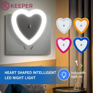 [จัดส่งภายใน 24 ชม.] ไฟกลางคืน LED ควบคุมอัจฉริยะ Love Heart Shape Lamp ห้องเด็กอ่อน LED หลอดประหยัดไฟ 【 Keeper 】