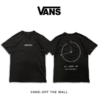 เสื้อยืดผ้าฝ้ายพิมพ์ลายขายดี Vans 1966 OFF THE WALL เสื้อยืดแขนสั้นลําลอง ผ้าฝ้าย สไตล์เกาหลี สําหรับผู้ชาย และผู้หญิง