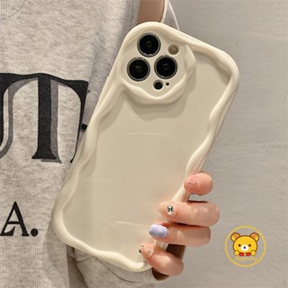 เคสโทรศัพท์มือถือแบบนิ่ม TPU ใส ลายคลื่นครีม สําหรับ Samsung Galaxy M54 F54 M14 M34 5G A13 4G A13 5G A32 M32 5G A03 Core A02S M02S A02 M02 J7 Prime