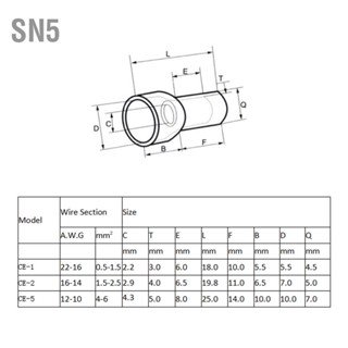 SN5 300 ชิ้น 22-16 / 16-14 12-10 เกจปิดปลายฝาจีบขั้วต่อขั้วต่อชุด