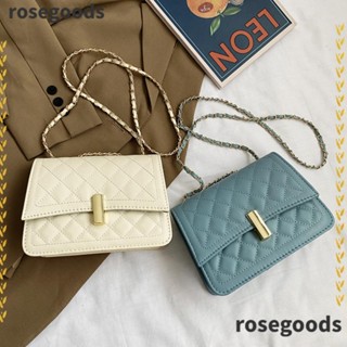 Rosegoods1 กระเป๋าถือ กระเป๋าสะพายไหล่ ลายสี่เหลี่ยมขนมเปียกปูน แฟชั่น เข้ากับทุกการแต่งกาย