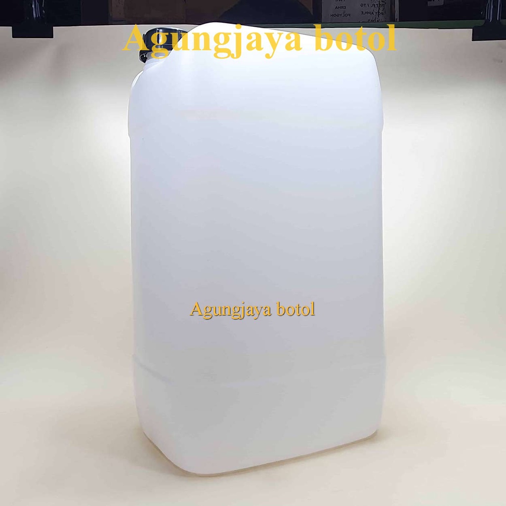 27 L White Hdpe Jerry Can พร้อมฝาปิดสีดํา / Hdpe Jerry Can / Jerry Can / Honey Jerry Can / 27 ลิตร J