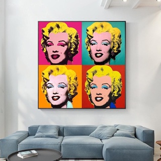 โปสเตอร์ภาพวาดผ้าใบ พิมพ์ลาย Marilyn Monroe สไตล์โมเดิร์น สําหรับตกแต่งผนังบ้าน ห้องนั่งเล่น