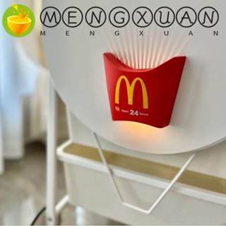 Mengxuan โคมไฟกลางคืน LED รูปเฟรนช์ฟราย เรืองแสง ชาร์จ USB สําหรับแขวนตกแต่งผนัง