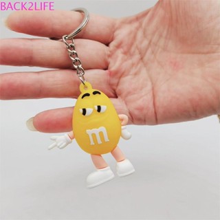 Back2life M&amp;Ms พวงกุญแจ จี้ช็อคโกแลต ถั่ว M Charms น่ารัก เครื่องประดับแฟชั่น สําหรับรถยนต์