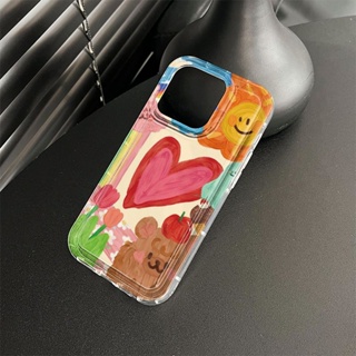 Yiki|เคสโทรศัพท์มือถือ TPU แบบนิ่ม ลายกราฟฟิตี้หมี สําหรับ Samsung S23 Ultra S23 FE S22 Plus S21 Ultra S20 S21 FE S10 Plus