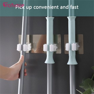 Home Brushed Seamless Mop Rack Mop Clip Free Punching Seamless Broom Mop Hook Clip Mop Holder [TOP]