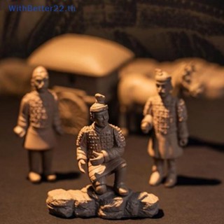 ตุ๊กตาฟิกเกอร์ Emperor Qins Terracotta Warriors ขนาดเล็ก สําหรับตกแต่งบ้านตุ๊กตา 1 ชุด