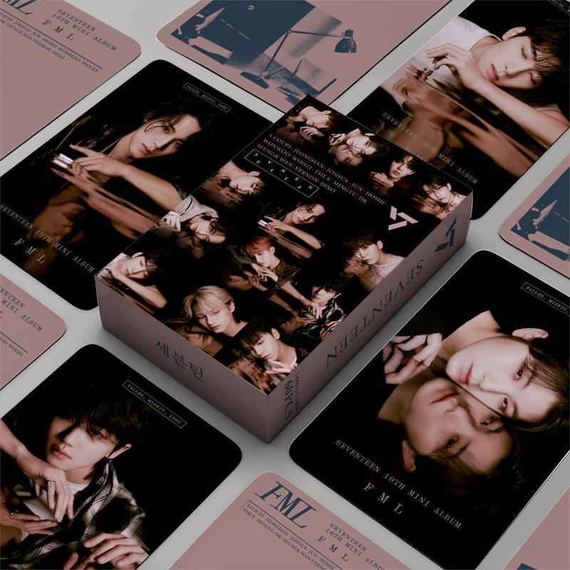 LOMO CARD 60P SEVENTEEN: FML The 10th Mini album การ์ดโลโม่ เซเวนทีน แบบ 2 ด้าน โค้งมน ไร้ขอบ โฟโต้การ์ด ขนาด 8.7×5.7 ซม