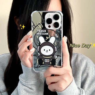 Bella _ เคสป้องกันโทรศัพท์มือถือ TPU แบบนิ่ม ลายการ์ตูนกระต่าย กันกระแทก สําหรับ iphone XR XS 11 12 13 14 15 pro max mini S PLUS