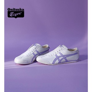 Onetsuka MEXICO66 รองเท้าโลฟเฟอร์ลําลอง ผ้าแคนวาส ส้นแบน น้ําหนักเบา สําหรับผู้ชาย และผู้หญิง