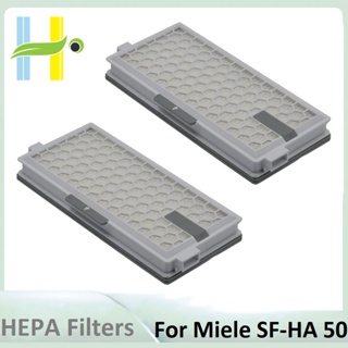 อะไหล่ไส้กรอง HEPA แบบเปลี่ยน สําหรับเครื่องดูดฝุ่น Miele SF-HA 50 Airclean C1 C2 C3 S8 S6 S5 2 ชิ้น