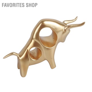 Favorites Shop Bull Sculpture เครื่องประดับรายละเอียดประณีต Smoother Lines Lucky ตกแต่งบ้านสำหรับห้องนั่งเล่นห้องทำงาน